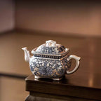 Gilded Silver Kung Fu Tea Set – Handcrafted Porcelain & 999 Silver