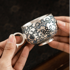 Gilded Silver Kung Fu Tea Set – Handcrafted Porcelain & 999 Silver