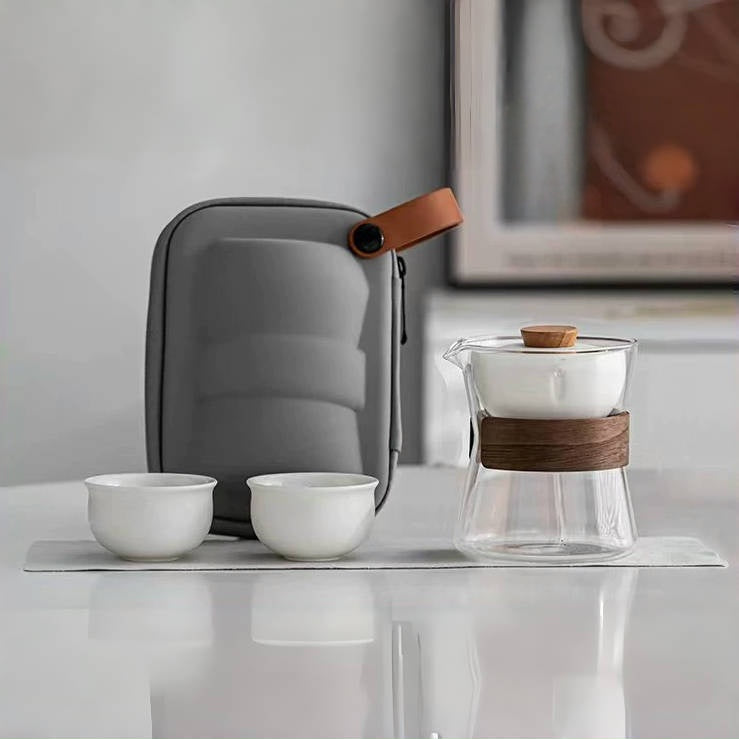 Lazy teapot anti-scalding breakthrough point teapot turning high temperature resistant glass rotating pot tea separation cup