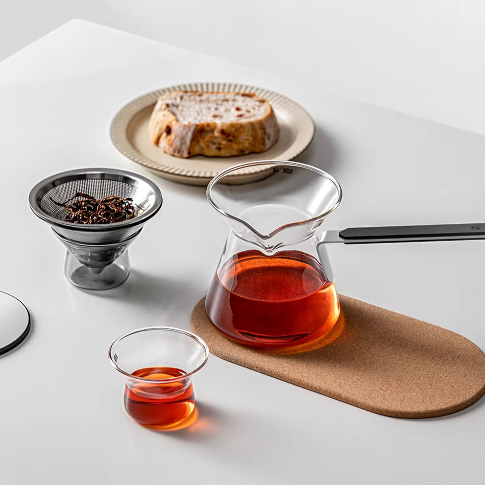 Tea & Coffee 2-in-1 Travel Pot | Minimalist Glass Portable Brewer