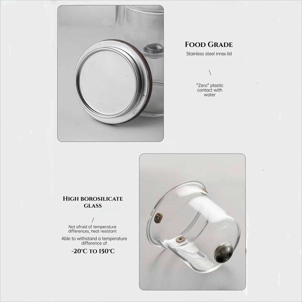 Smart Magnetic Teapot | Lazy Tea Maker with Tea-Water Separation | 600ml Glass Infuser Pot