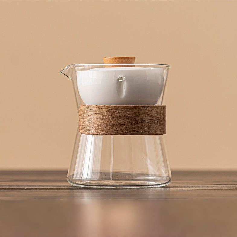 Lazy teapot anti-scalding breakthrough point teapot turning high temperature resistant glass rotating pot tea separation cup