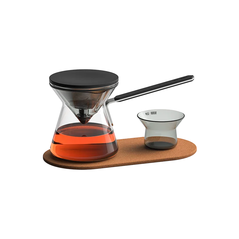 Tea & Coffee 2-in-1 Travel Pot | Minimalist Glass Portable Brewer