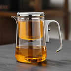 Lazy Magnetic Tea Pot with Tea-Water Separation – Borosilicate Glass Teapot with Infuser (600ml / 800ml / 1000ml)