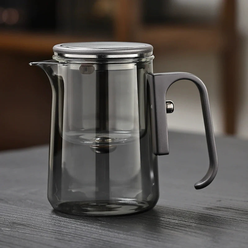 Lazy Magnetic Tea Pot with Tea-Water Separation – Borosilicate Glass Teapot with Infuser (600ml / 800ml / 1000ml)