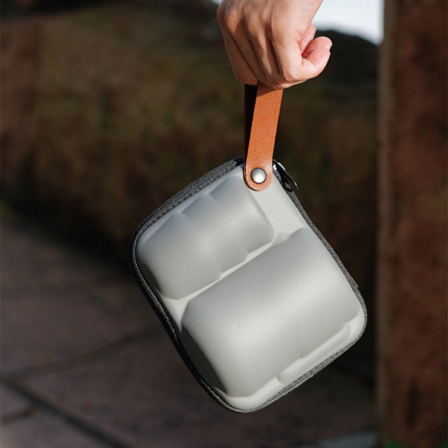 300ML Portable Magnetic Tea Infuser Bottle – Borosilicate Glass with Wood Lid & Travel Case