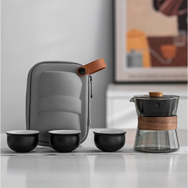 Lazy teapot anti-scalding breakthrough point teapot turning high temperature resistant glass rotating pot tea separation cup