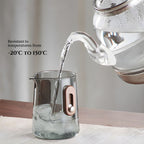 300ML Portable Magnetic Tea Infuser Bottle – Borosilicate Glass with Wood Lid & Travel Case