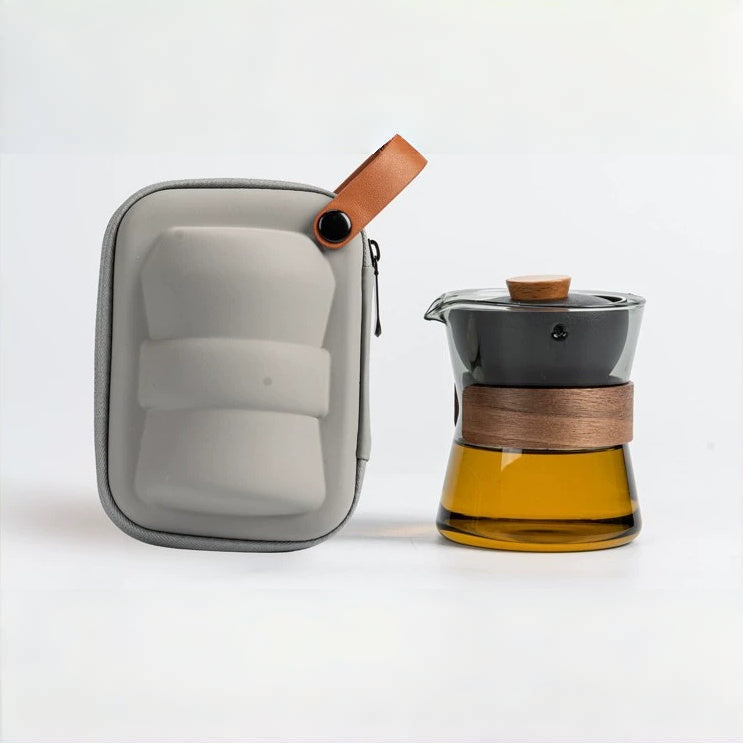 Lazy teapot anti-scalding breakthrough point teapot turning high temperature resistant glass rotating pot tea separation cup