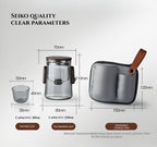 300ML Portable Magnetic Tea Infuser Bottle – Borosilicate Glass with Wood Lid & Travel Case