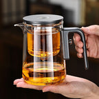 Lazy Magnetic Tea Pot with Tea-Water Separation – Borosilicate Glass Teapot with Infuser (600ml / 800ml / 1000ml)
