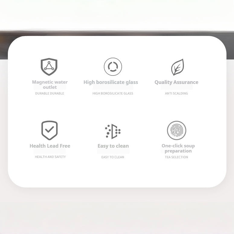 Lazy Magnetic Tea Pot with Tea-Water Separation – Borosilicate Glass Teapot with Infuser (600ml / 800ml / 1000ml)