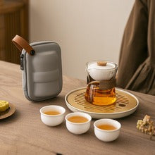 Lazy teapot anti-scalding breakthrough point teapot turning high temperature resistant glass rotating pot tea separation cup