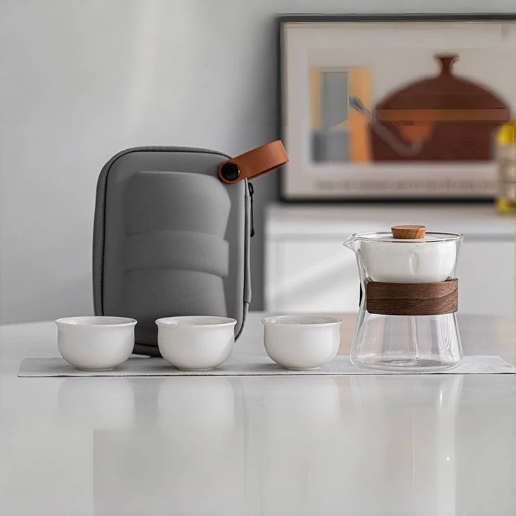 Lazy teapot anti-scalding breakthrough point teapot turning high temperature resistant glass rotating pot tea separation cup